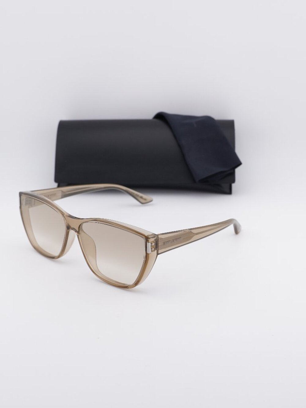 Saint Laurent SL 758/F 003 Women Cat Eye Sunglasses - Yellow / Brown